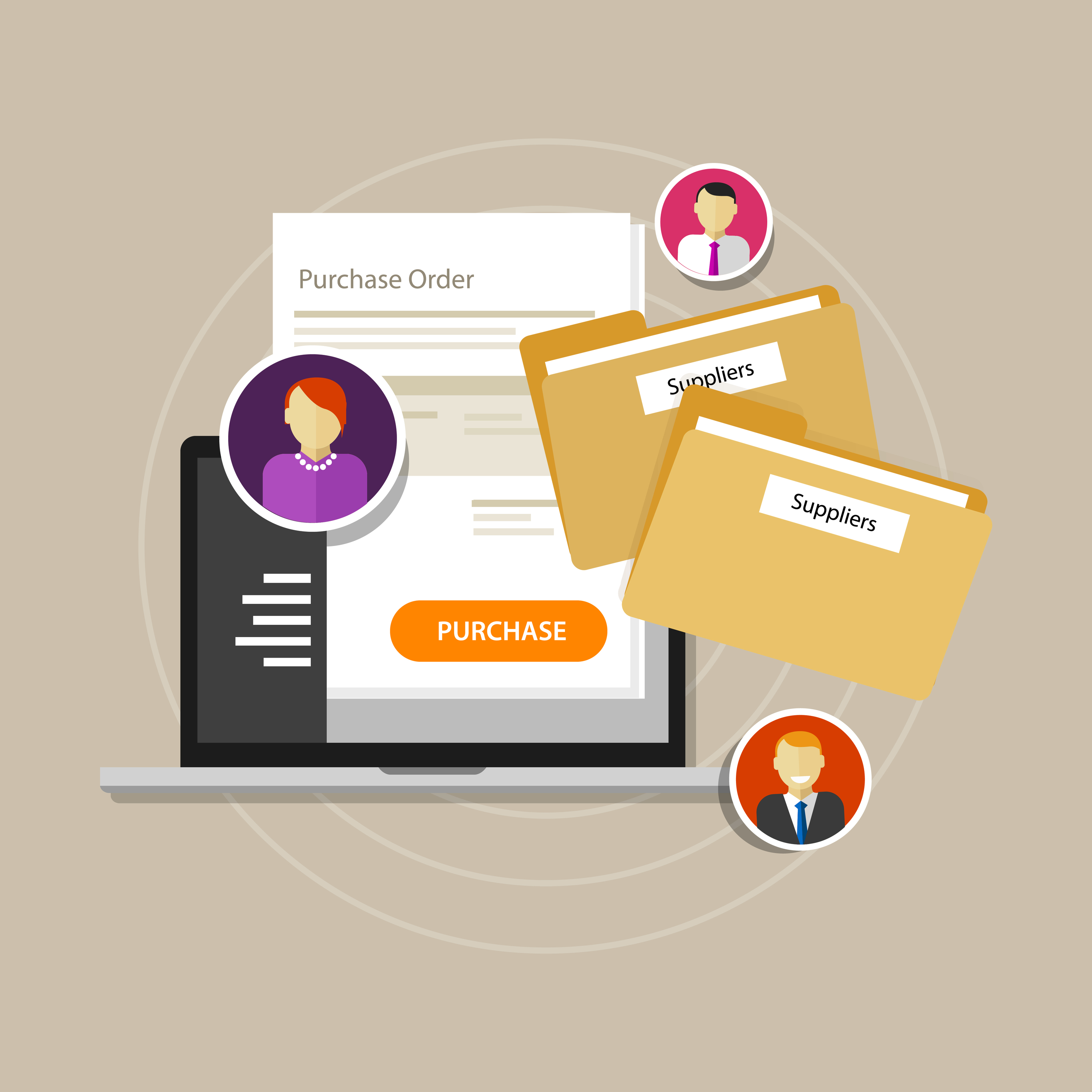 online procurement e-procurement procure internet laptop online procurement e-procurement procure internet laptop vector